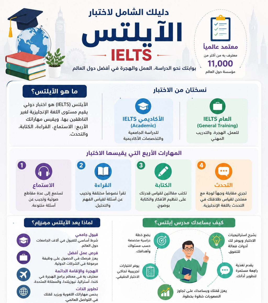 ما هو اختبار الآيلتس؟